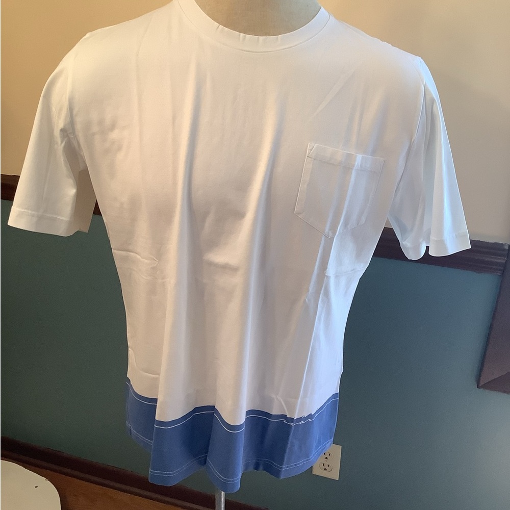 SEASE Men’s Colorblock T-Shirt XXL Cotton Blend Pocketed